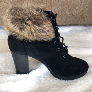 Black Winter Heel Boots
